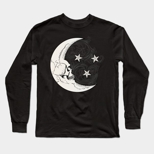 Moon and Stars Long Sleeve T-Shirt by RavenWake